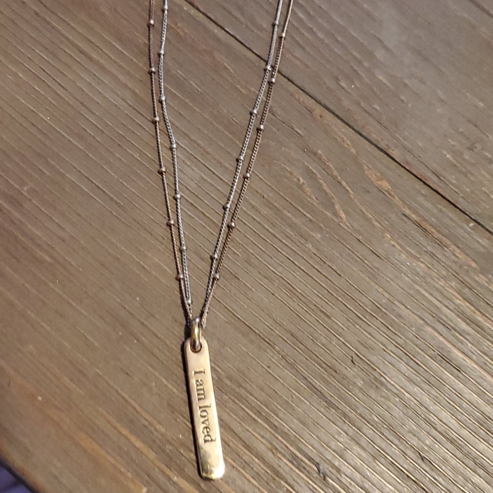 Rose gold and silver necklace